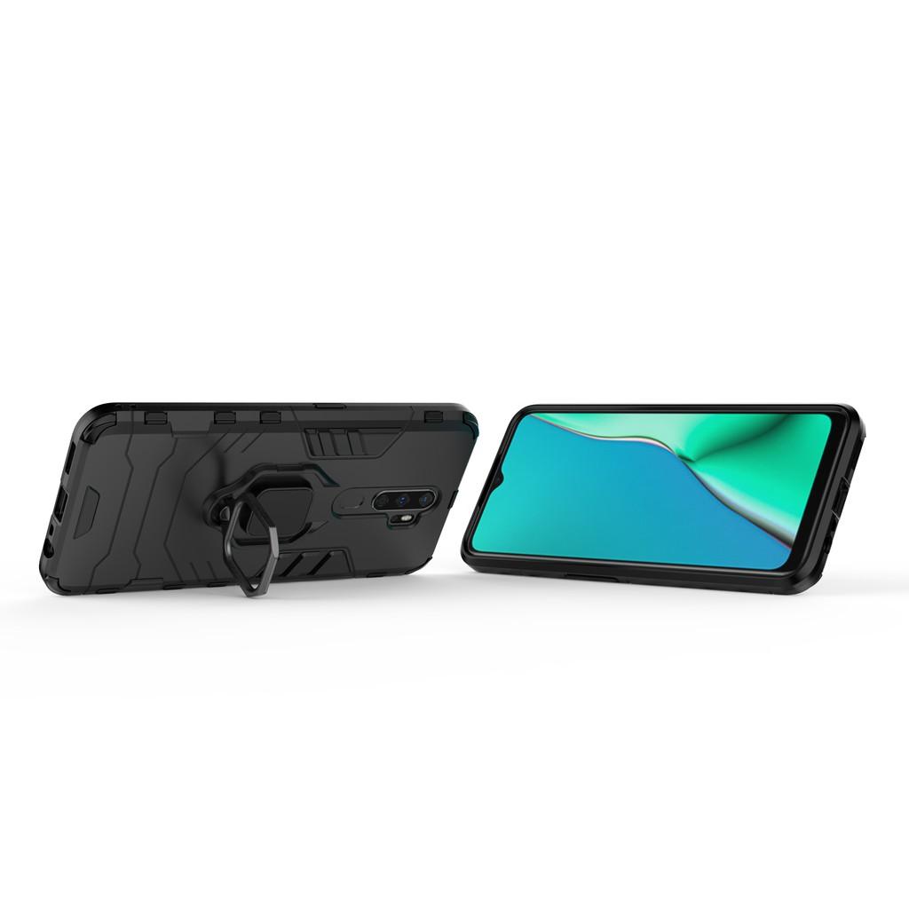 Ốp lưng cho Oppo A9 2020 iron man chống sốc kèm nhẫn xoay chống xem video bảo vệ camera