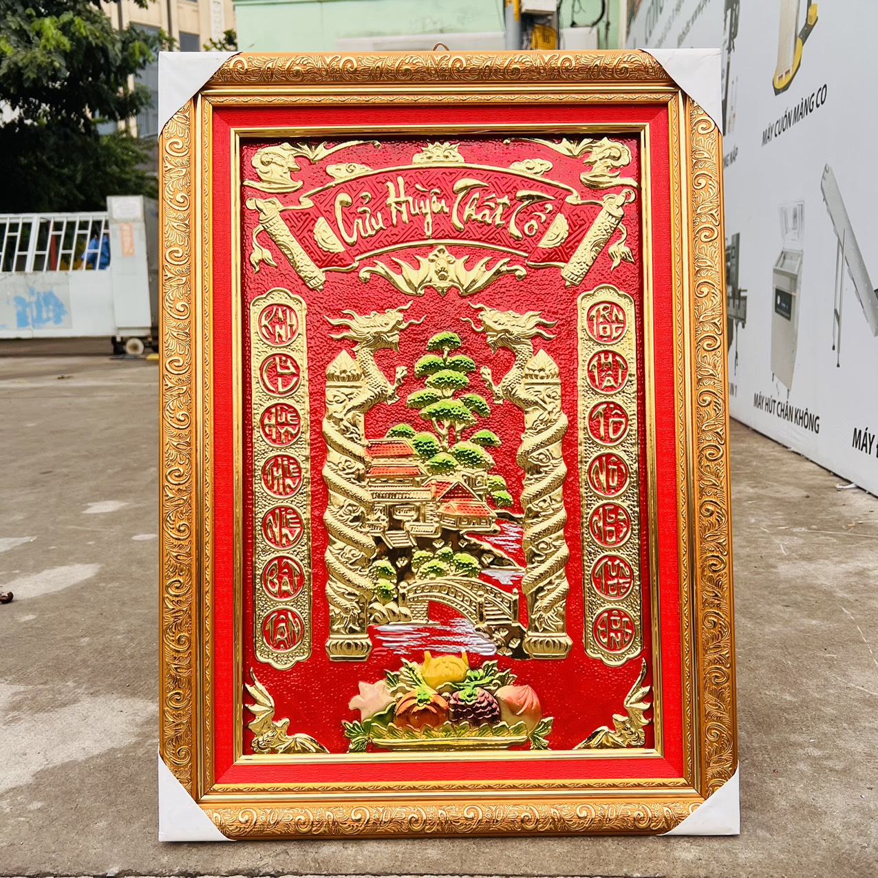 Cửu huyền thất tổ bằng đồng cao 60cm x ngang 42cm- Mặt kính