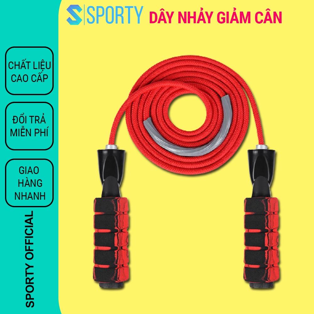 Dây nhảy giảm cân chất liệu vải bọc thép SPORTY XS005 dây chống rối, mài mòn cao cấp