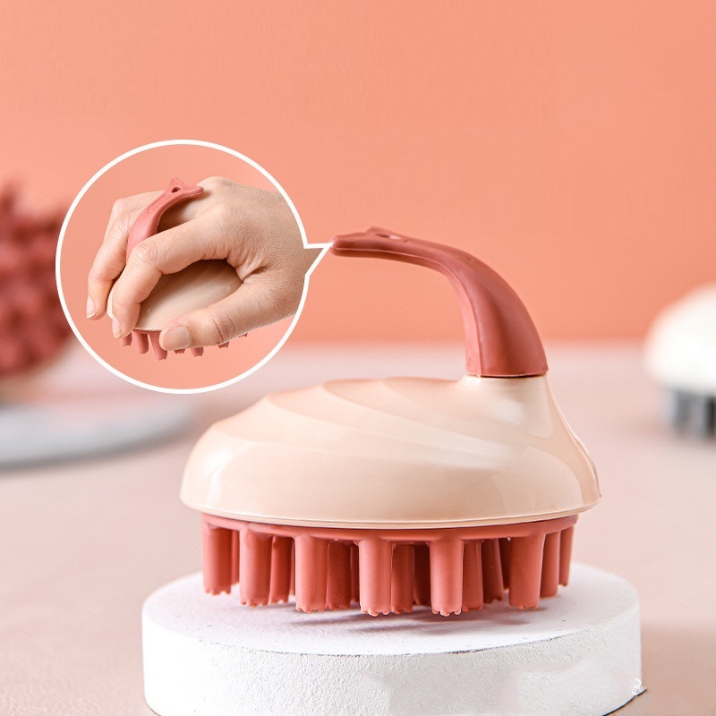 Lược gội massage da đầu bằng chất liệu silicon cao cấp giảm rụng kích thích mọc tóc tặng kèm móc khóa