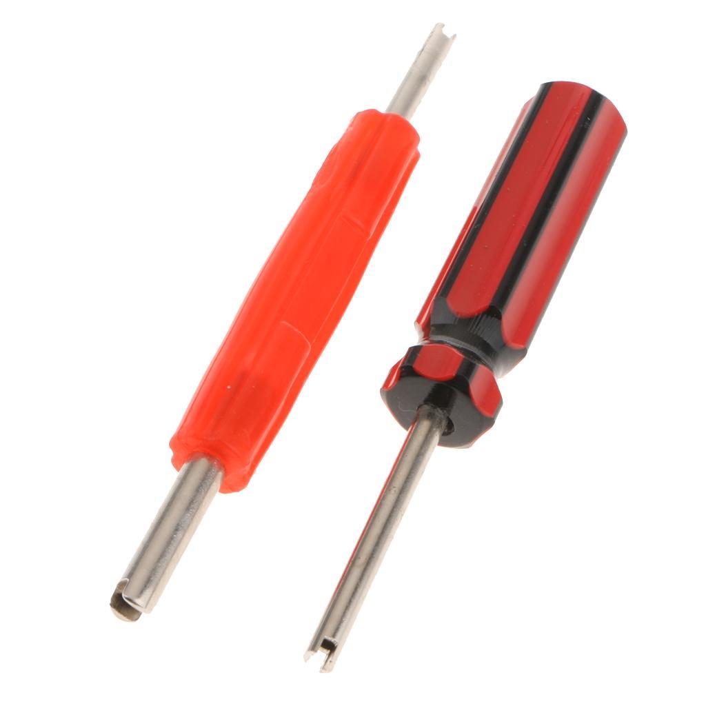 102Pcs Tire Valve Stem Core Part Dual /Single Head Valve Core Remover Set