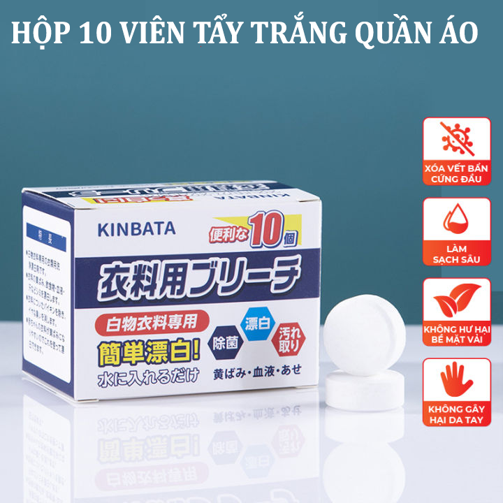 HỘP 10 VIÊN TẨY KHI QUẦN ÁO CÓ NHỮNG VẾT BẨN KHÓ GIẶT-HT