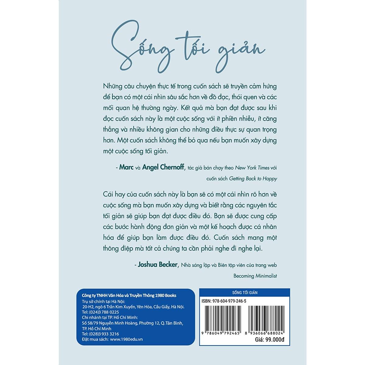 Combo 2 Cuốn Văn Học Hay : Nghĩ Đơn Giản Cho Đời Bình An + Sống Tối Giản / BooksetMK