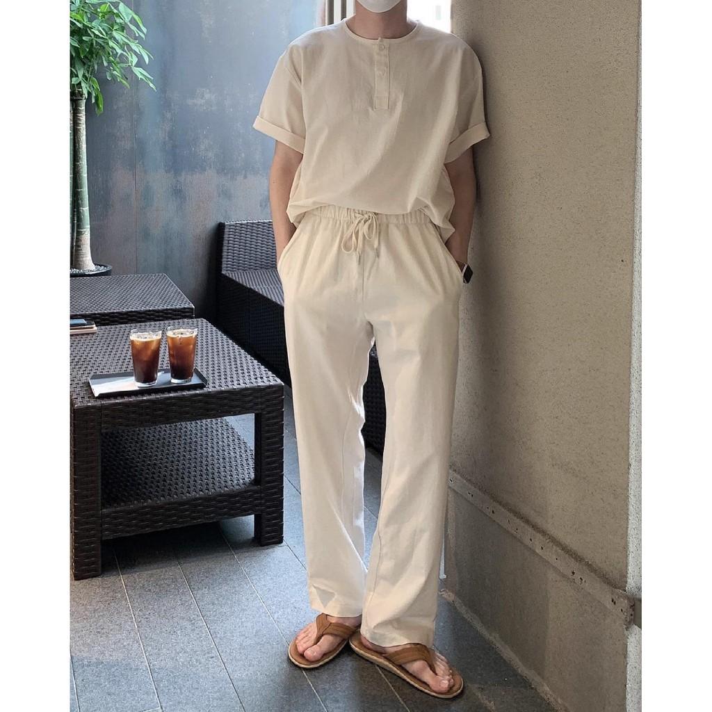 ÁO SƠ MI LINEN SET tay ngắn