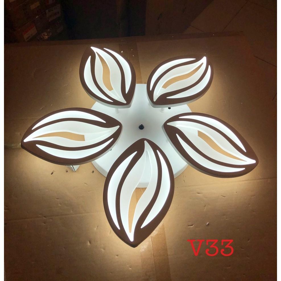 Đèn Ốp Trần LED Hiện Đại V33 Ánh Sáng 3 Chế Độ,Điều Khiển Từ Xa,Tăng Giảm Độ Sáng