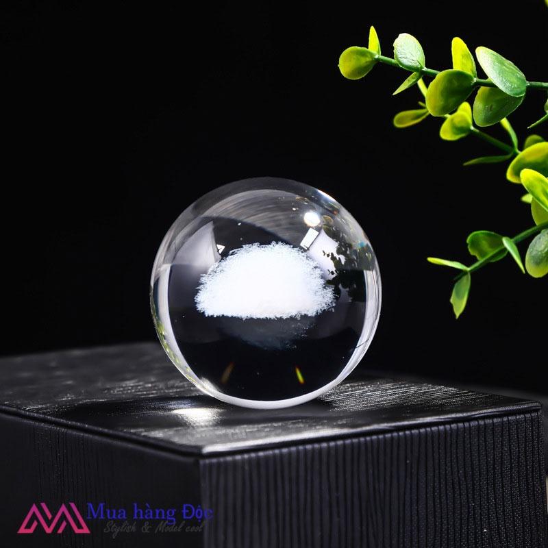 Bộ Quà Tặng Quả Cầu Pha Lê 3D LED Đám Mây Nhật