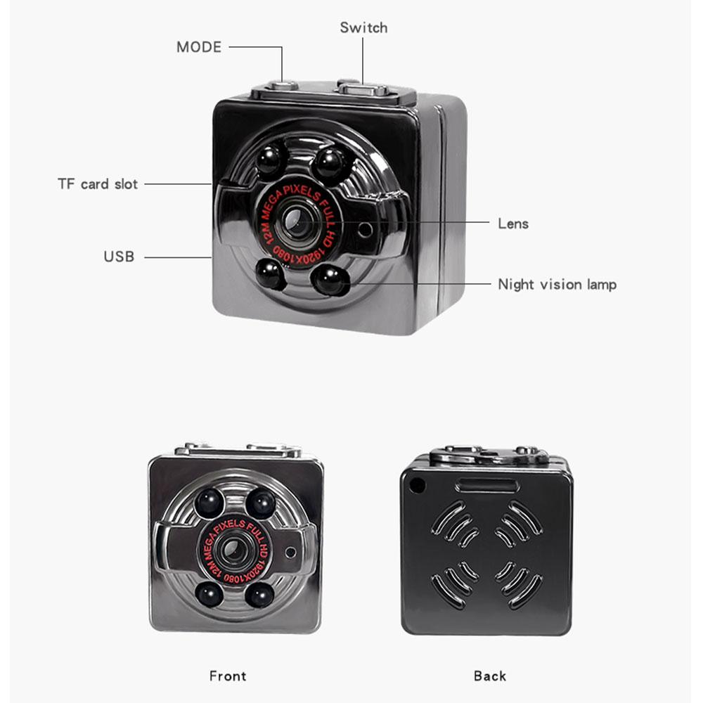 Sq 8 Mini Camera HD 1080p SMART CAM CẢM ƠN NIGHT VISIONTER MOVER DVR Micro Camera Outdoor Sport DV Video Máy ảnh nhỏ