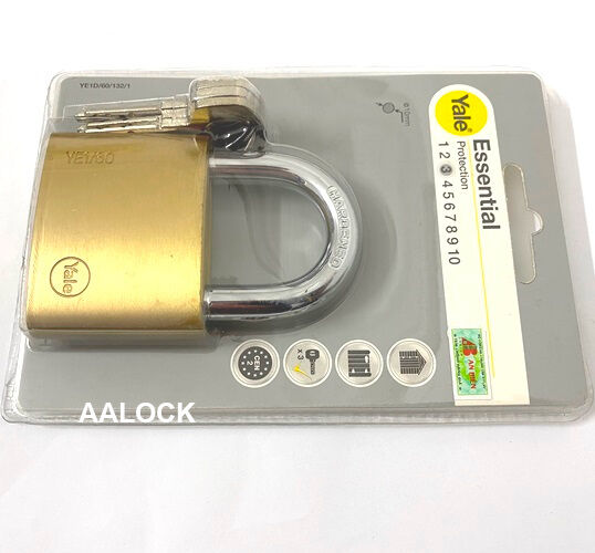 Khóa bấm bằng đồng Yale Y110B/60/132/1 cao cấp của Mỹ, size 60mm, dùng được ngoài trời