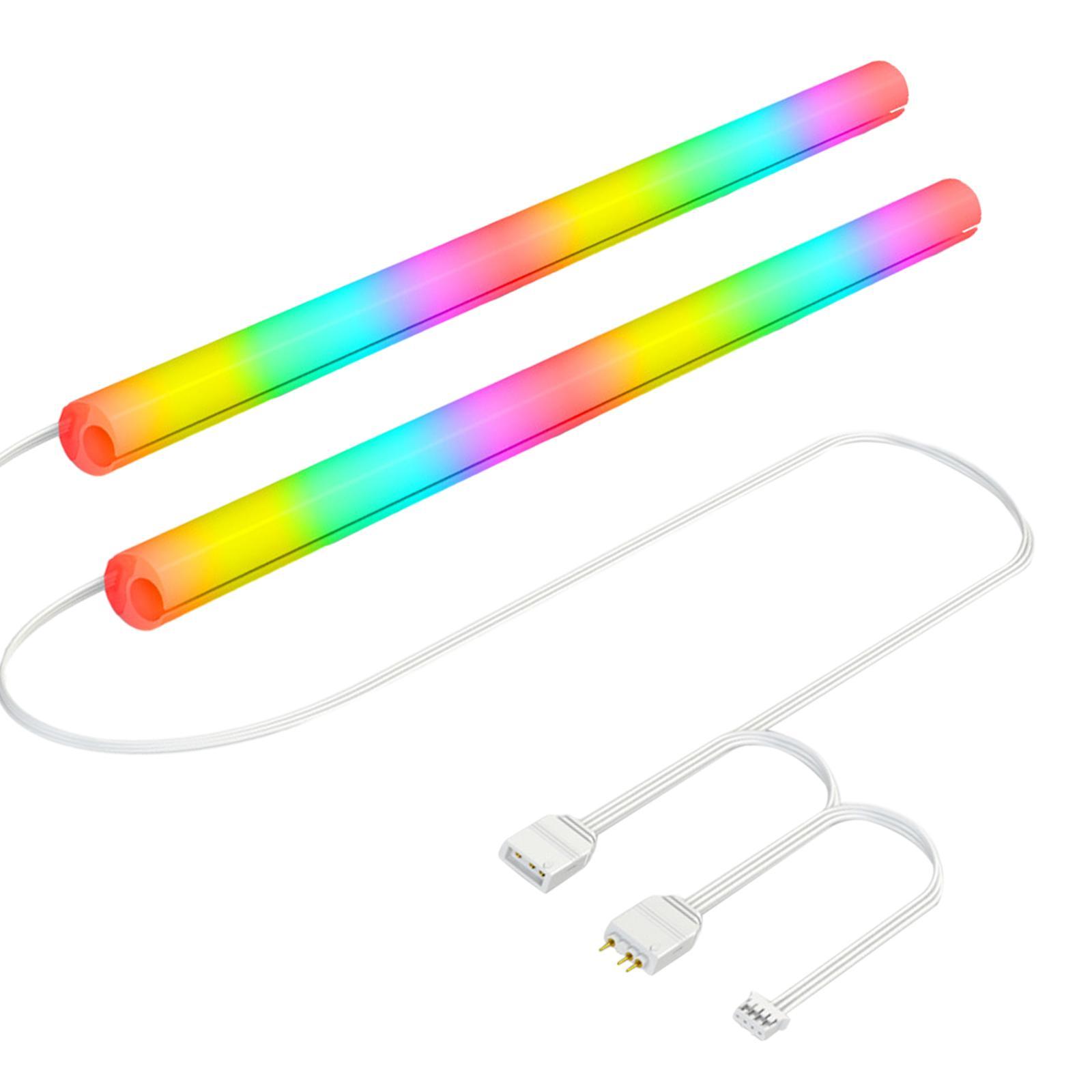 2Pcs Water Cooling Tube Sleeve 3Pin 4Pin for Desktop Computer Gaming Case PC