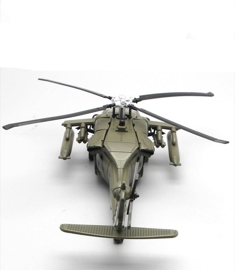 Mô hình máy bay trực thăng UH-60 Black Hawk bằng hợp kim có nhạc và đèn chạy cót