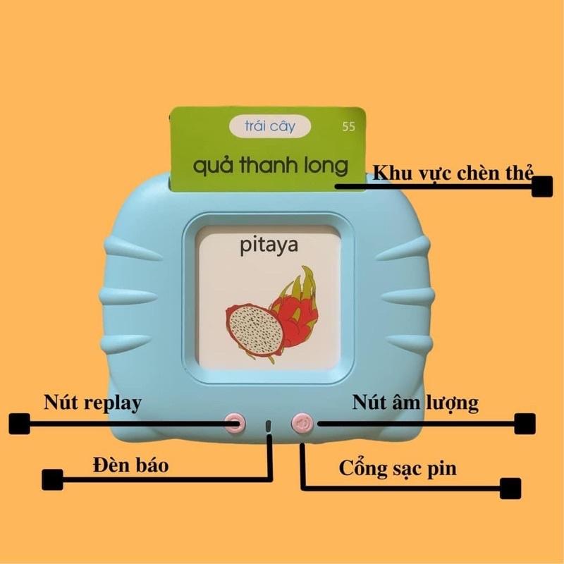 Máy Đọc Thẻ Song Ngữ Anh Việt Flashcard 112 Thẻ 224 Từ Vựng Và 12 Chủ Đề