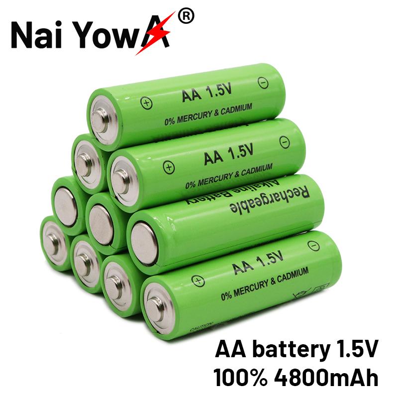 1-20 Chiếc Pin AA 1.5V 4800MAh Pin Sạc NI-MH 1.5 V Pin AA Cho Đồng Hồ Chuột máy Tính Đồ Chơi + Miễn Phí Vận Chuyển Điện Áp Danh Định: 1.5V