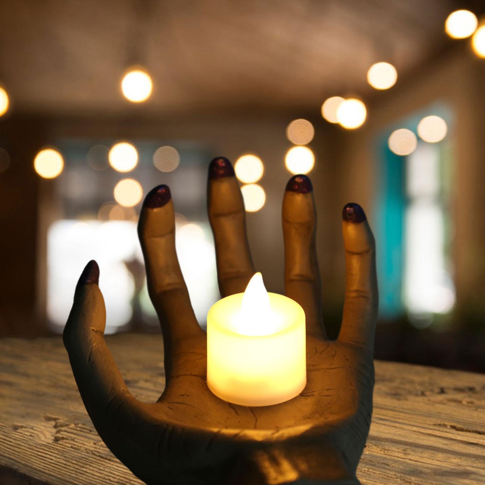 Halloween Tealight Candle Holder Halloween Decoration Hand Shape Creative Pillar Candle Stand for Haunted House Room Decor