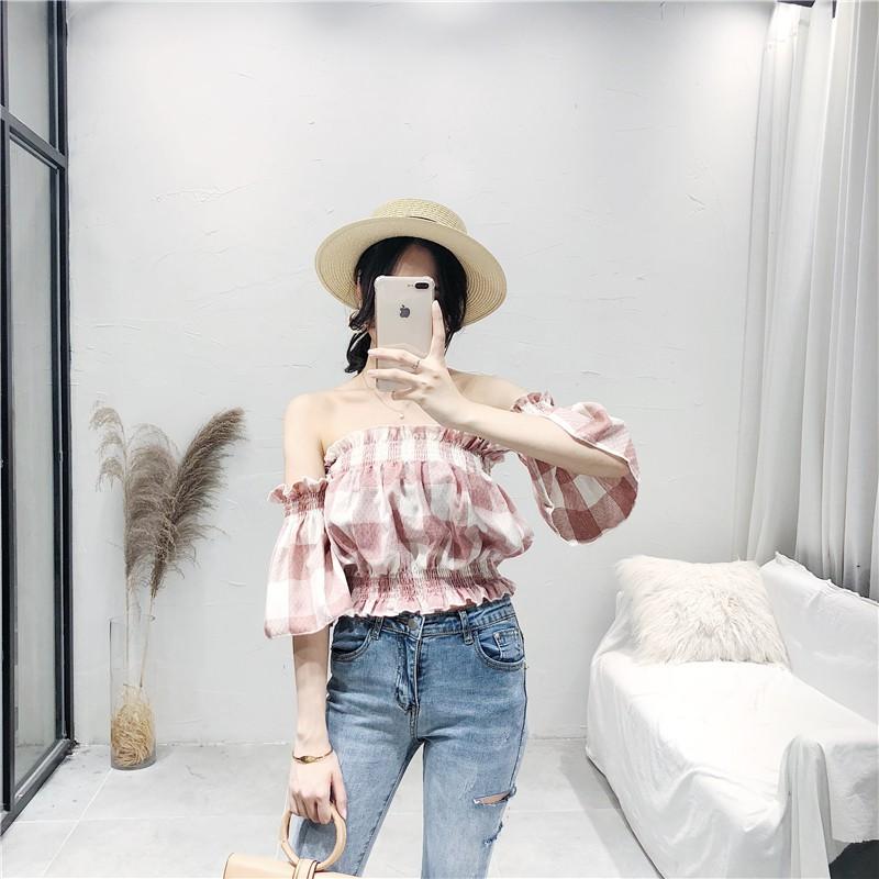 Áo kiểu Hàn Quốc hở vai - Bl001