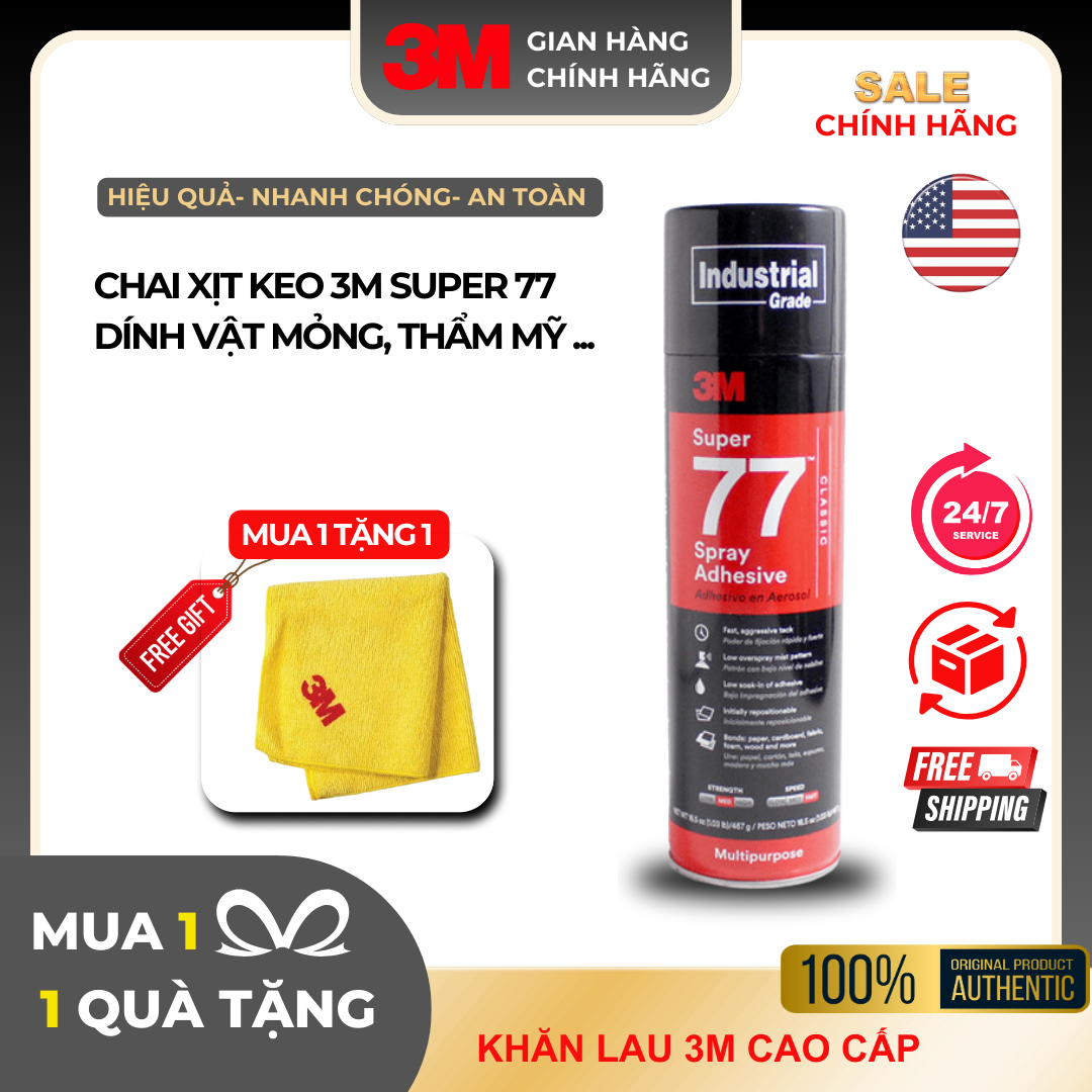 Keo Xịt Đa Năng 3M Super 77 - 375G