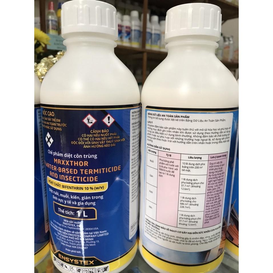 Chế phẩm diệt côn trùng, diệt khuẩn dùng trong lĩnh vực gia dục và y tế MAXXTHOR , chai 1 lít.
