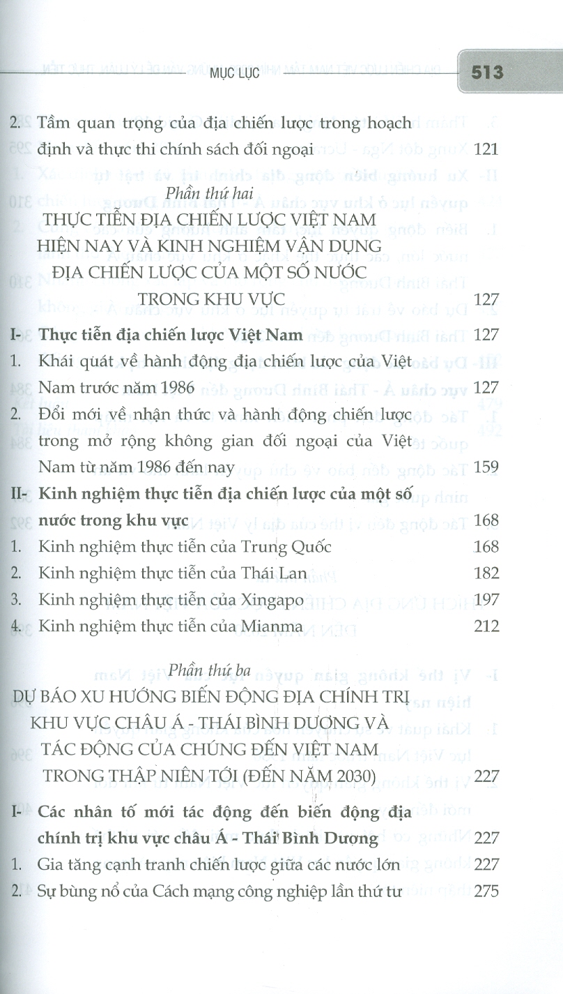 Địa Chiến Lược Việt Nam Tầm Nhìn 2030 Những Vấn Đề Lý Luận, Thực Tiễn Và Thích Ứng Chính Sách - PGS. TSKH. Trần Khánh