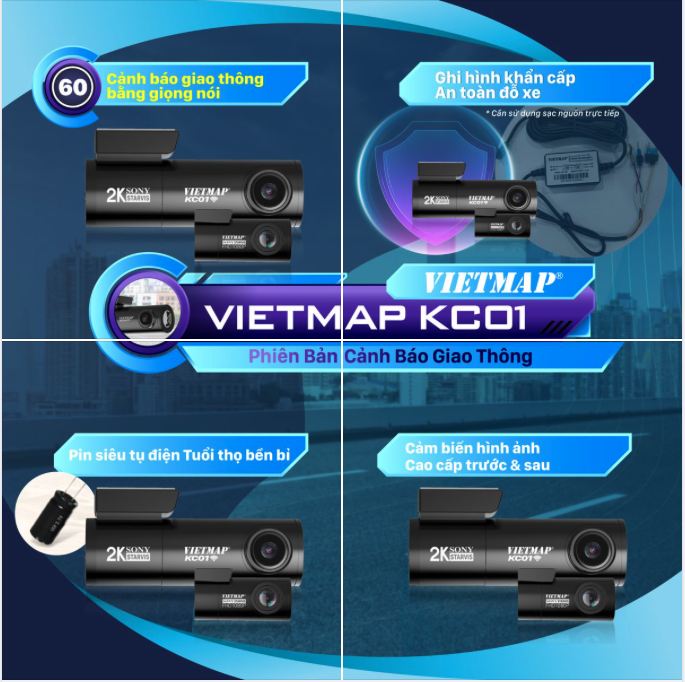 Vietmap KC01 - Cảnh báo tốc độ giới hạn ô tô bằng giọng nói dành cho xe ô tô - Hàng chính hãng