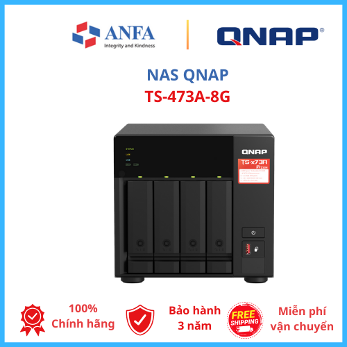 Thiết bị lưu trữ Nas QNAP, Model: TS-473A-8G -  Hàng chính hãng