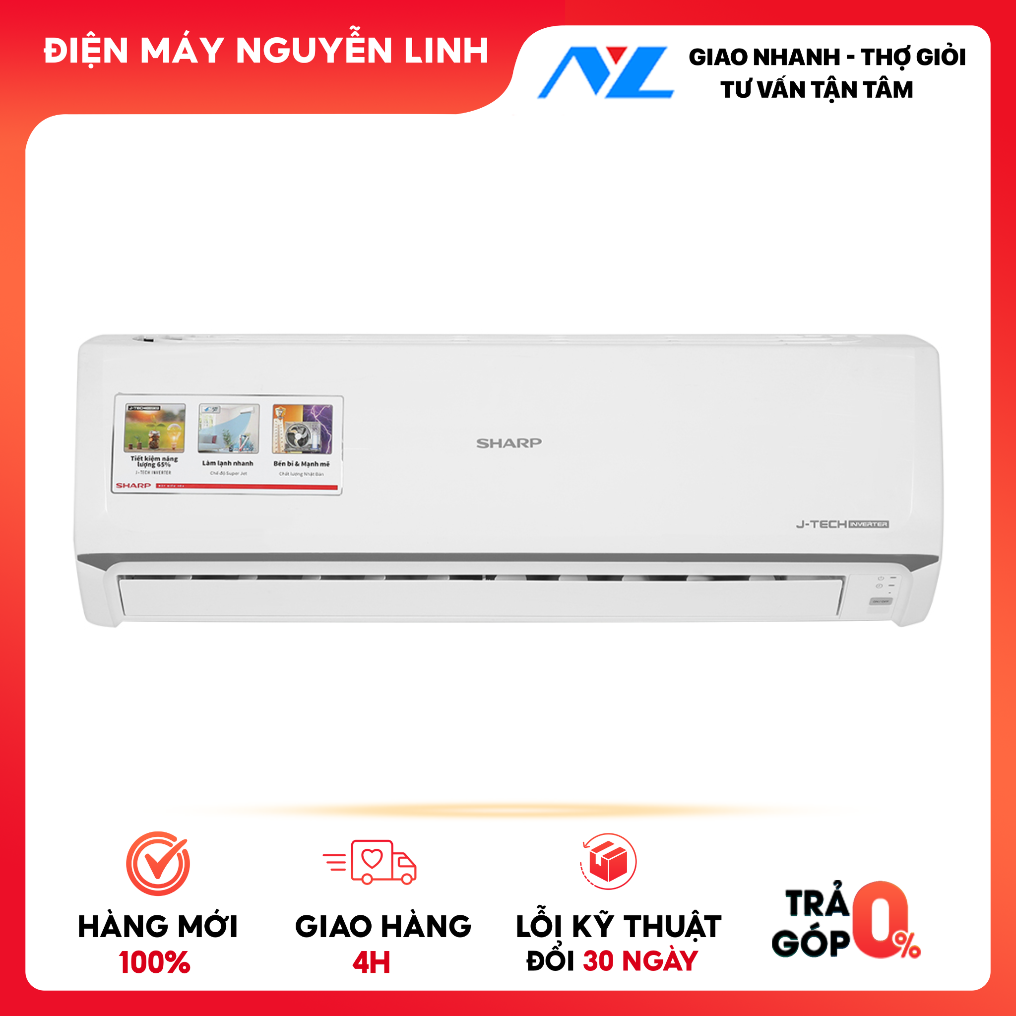 Máy lạnh Sharp Inverter 2 HP AH-X18ZW - Hàng chính hãng