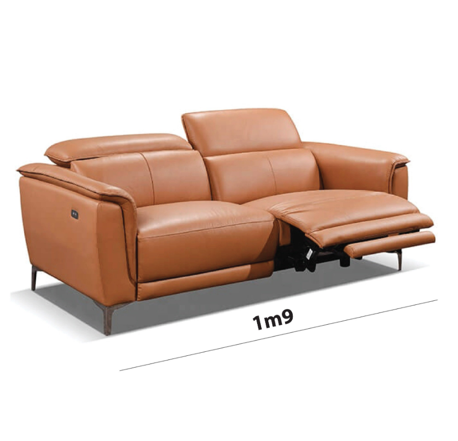 Sofa Thư Giãn Da Bò Chỉnh Điện 1m9 YB902 - 8019 Cam Apricot Alila