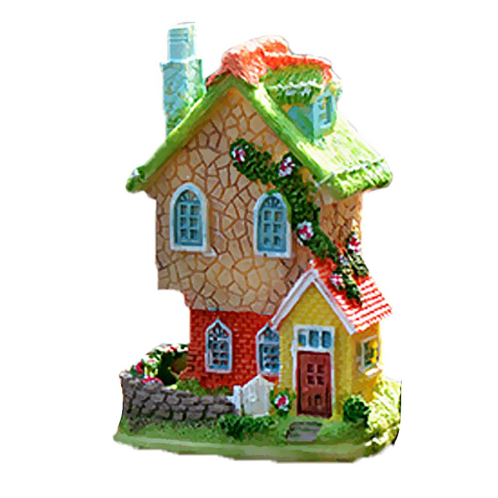 Cute Villa Cottage Mini Fairy Garden Ornament Miniature Plant Pot Dollhouse
