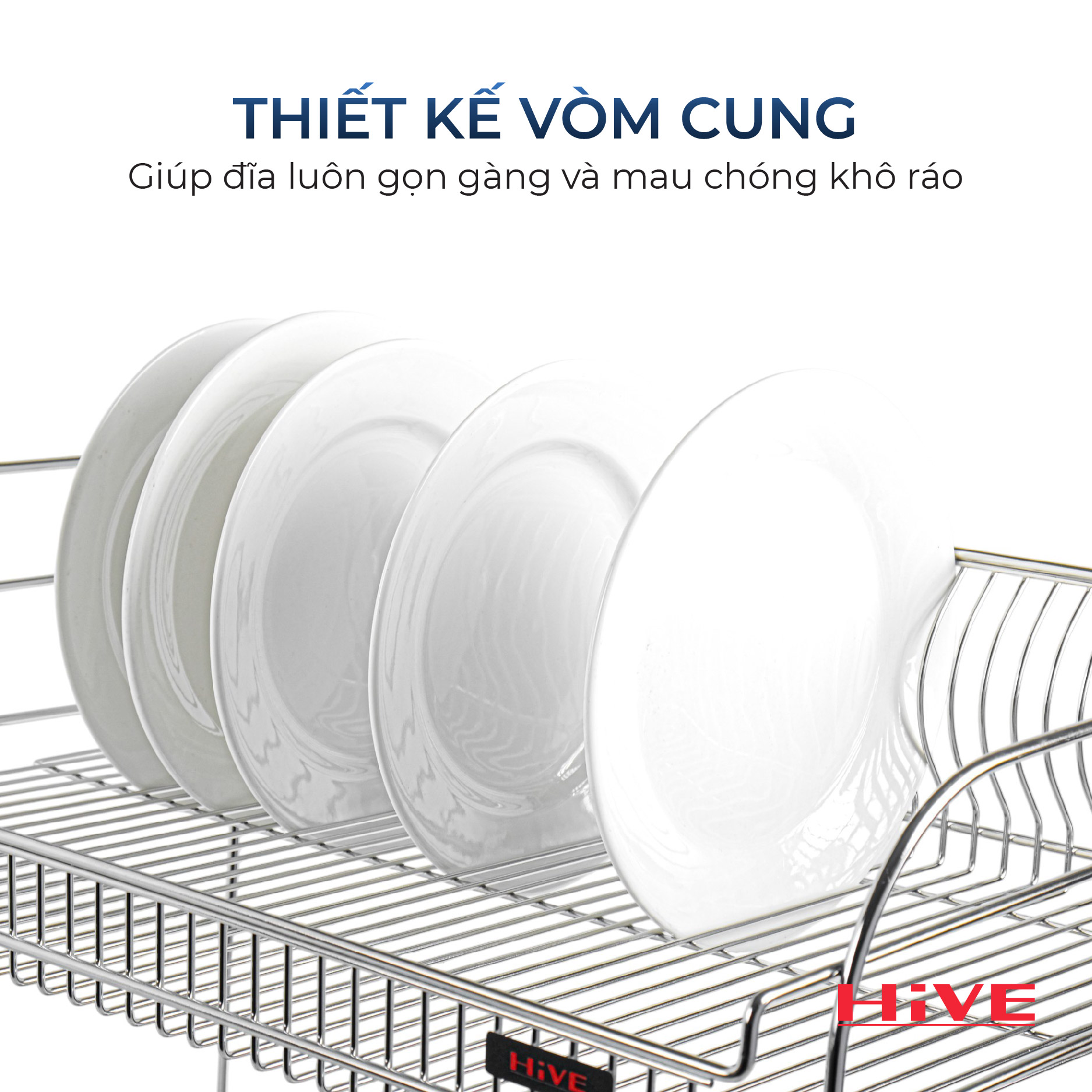 Kệ (giá) để chén bát HiVE DG Big 2 tầng inox 304