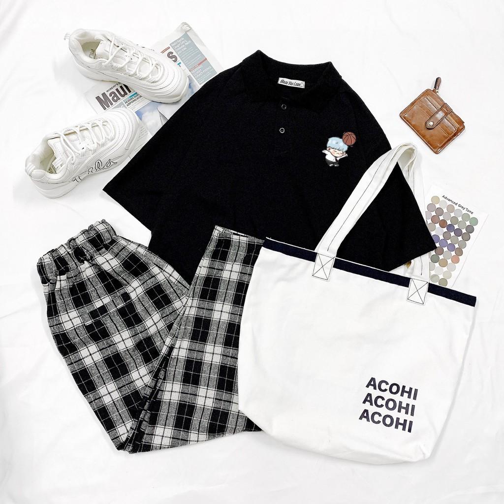 Áo Polo Có Cổ Tay Lỡ Unisex SUGA BÓNG RỔ