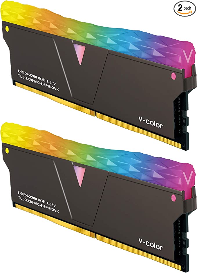 Ram V-color DDR4 8GB 3600MHz Skywalker Plus U-DIMM 1.35V Black - Hàng chính hãng