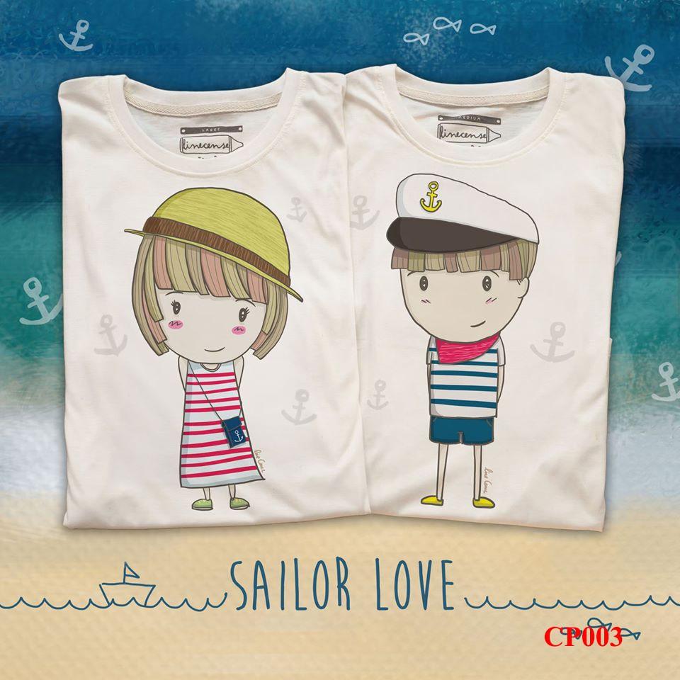 SET 2 Áo Cặp Couple Tay Ngắn Nam Nữ Thiết Kế Họa Tiết Dễ Thương - Form Unisex - Chất Cotton - Mã AT042