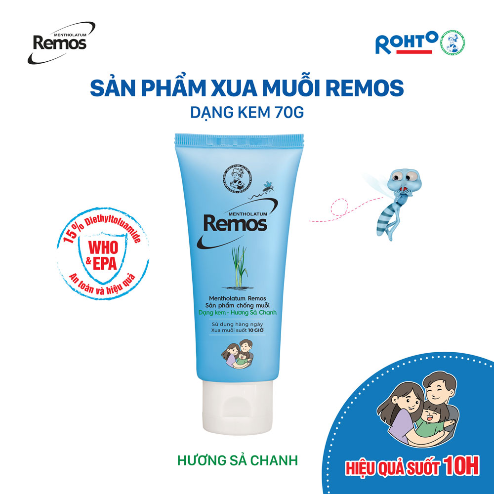 Kem chống muỗi Rohto Metholatum Remos Hương Sả Chanh 70g