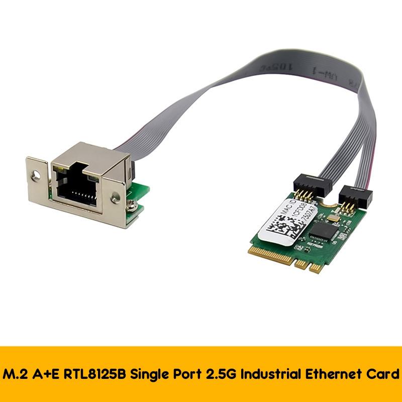 M.2 A E KEY 2.5G Ethernet LAN Card RTL8125B Điều Khiển Công Nghiệp Card Mạng PCI Express Mạng
