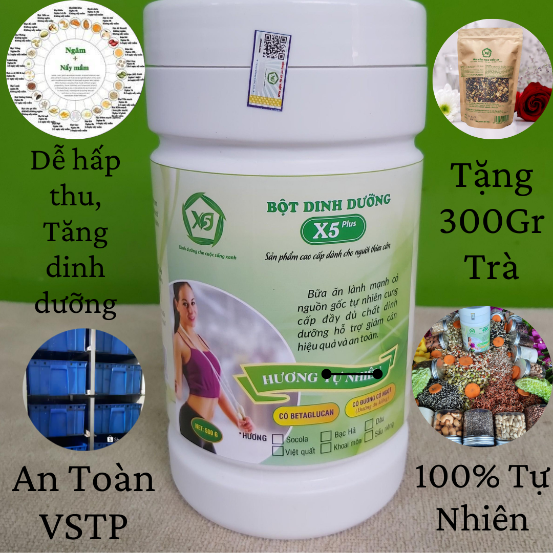 Bột Dinh Dưỡng Dành Cho Người Thừa Cân:Hạnh Nhân, Hạt Chia, Óc Chó, Macca, Ngũ Cốc Nảy Mầm... Giúp Giảm Cân An Toàn,Tăng Sức Đề Kháng, Tiêu Mỡ, Giảm Mệt Mỏi, Đẹp Da, Đẹp Dáng (Ngũ cốc giảm cân)