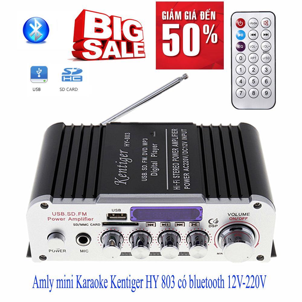 Amly ôtô mini, Ampli 12v karaoke bluetooth, Amply mini, Âm thanh bluetooth, Amly mini Karaoke Kentiger,BT-298A