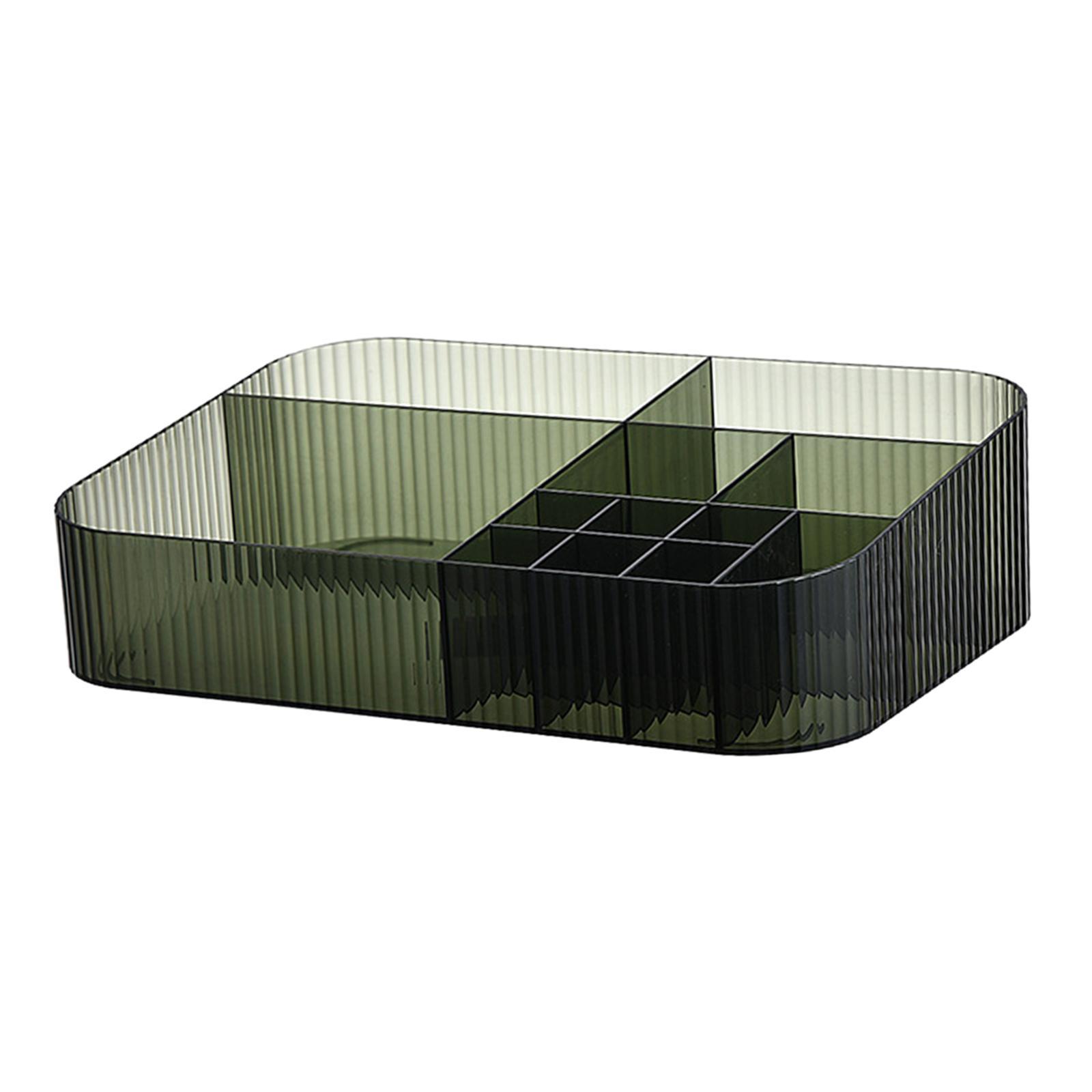 Cosmetic Organizer Desktop Storage Box Makeup Brush Holder for Bathroom Green