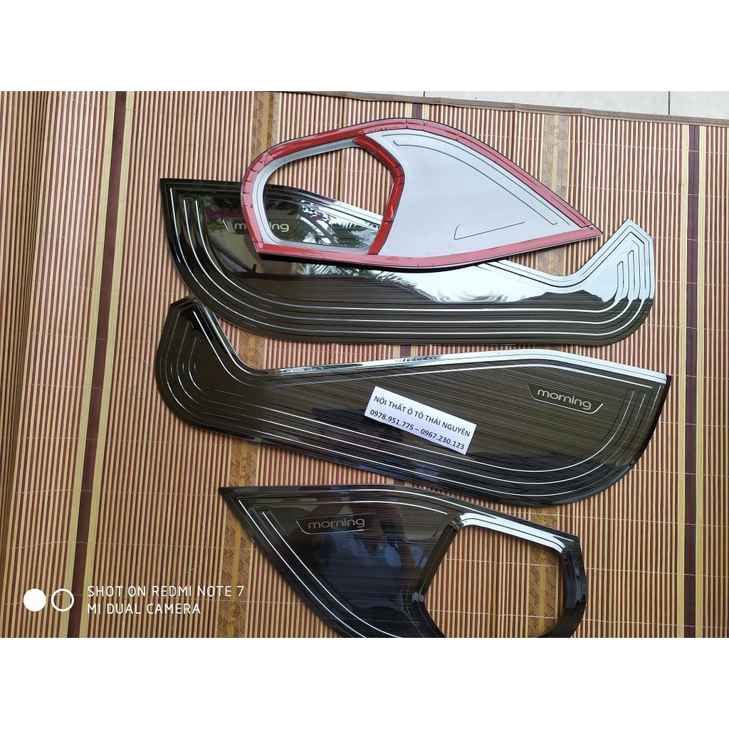 Ốp chống xước tabli cánh cửa dành cho Morning 2013-2019 titan