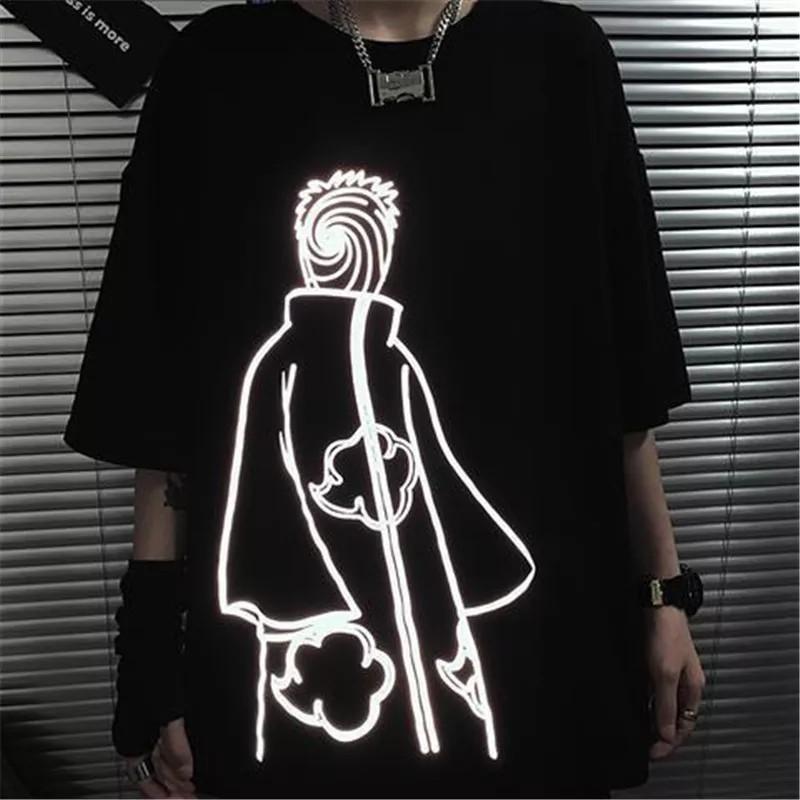 Áo phản quang nam tay lỡ form rộng Naruto Obito Uchiha vải cotton trumunisex aothununisex aophongnam
