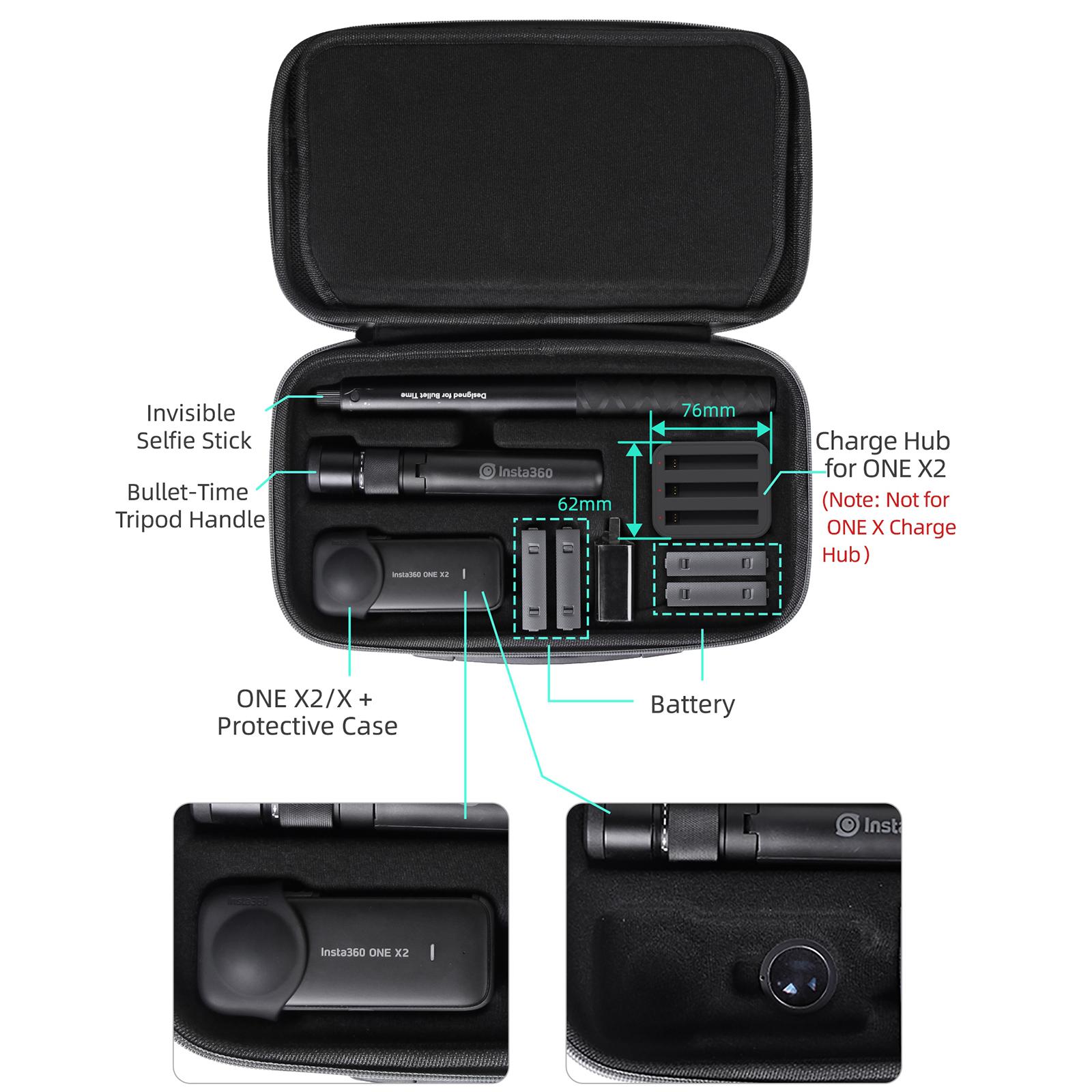 Zippered Carrying Bag Protective Cover for ONE X2 / X Action Camera