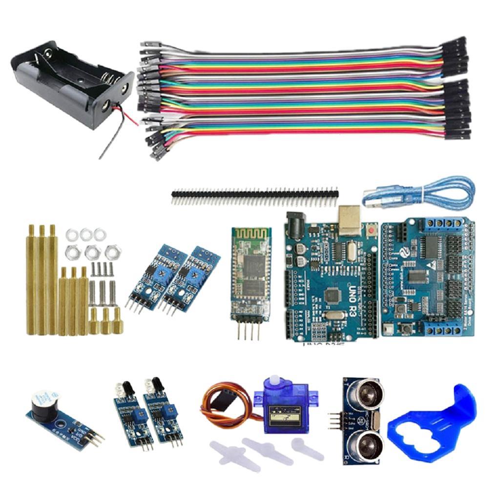 Robot Project Super Starter Kit with R3 Control Board, SG 90 Servo, Ultrasonic Sensor,Infrared Obstacle Avoidance Module for DIY