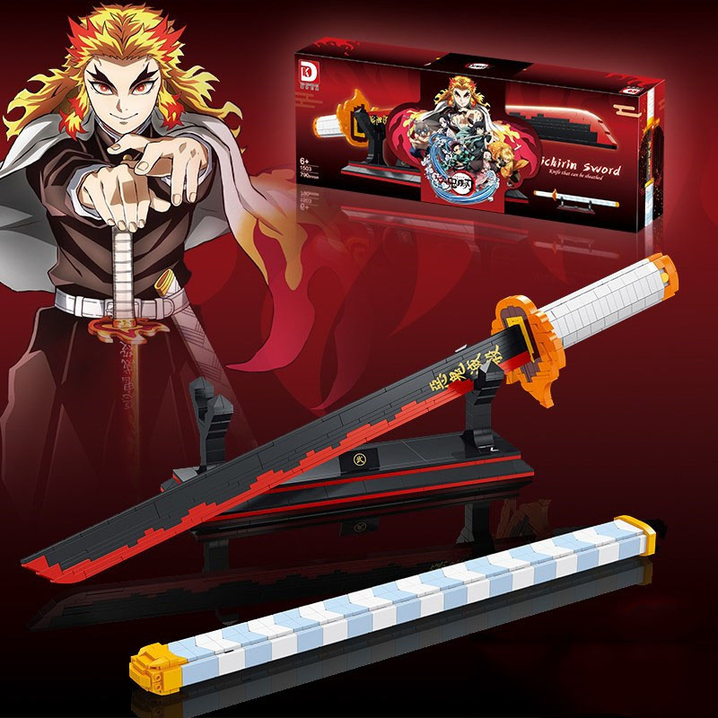 Đồ Chơi Lắp Ráp Mô Hình Nhật Luân Của Viêm Trụ Rengoku Kyojuro Trong Kimetsu No Yaiba Model DK1503 Với 790 Mảnh Ghép
