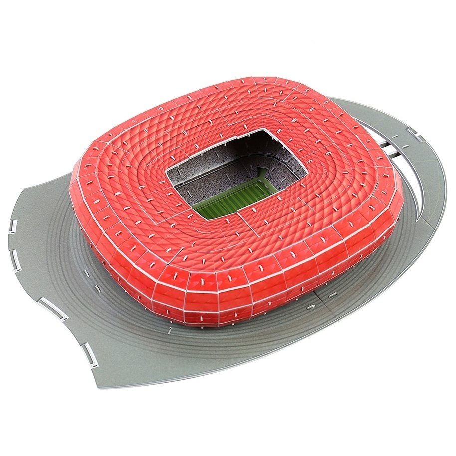 Đồ chơi lắp ráp Giấy 3D Mô hình Sân Vận Động Allianz Arena Bayern Munich Kèm đèn LED
