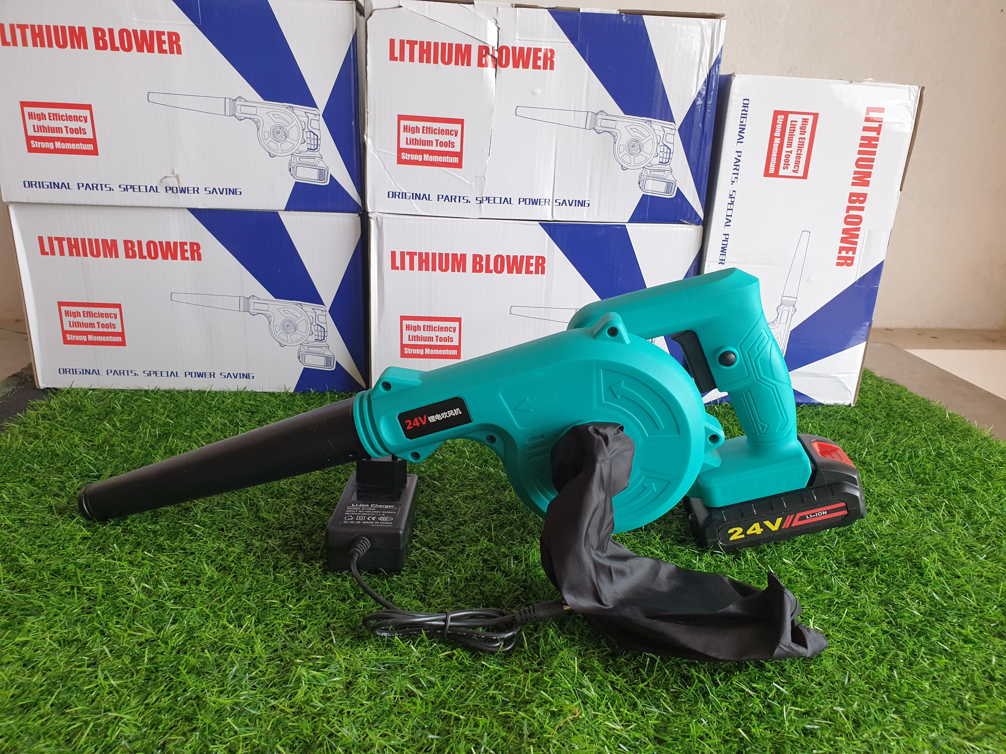 Máy Thổi Bụi Pin , Với Pin & Bộ Sạc Để Làm Sạch Bụi, Lá & Tuyết, Bụi Nhà Để Xe