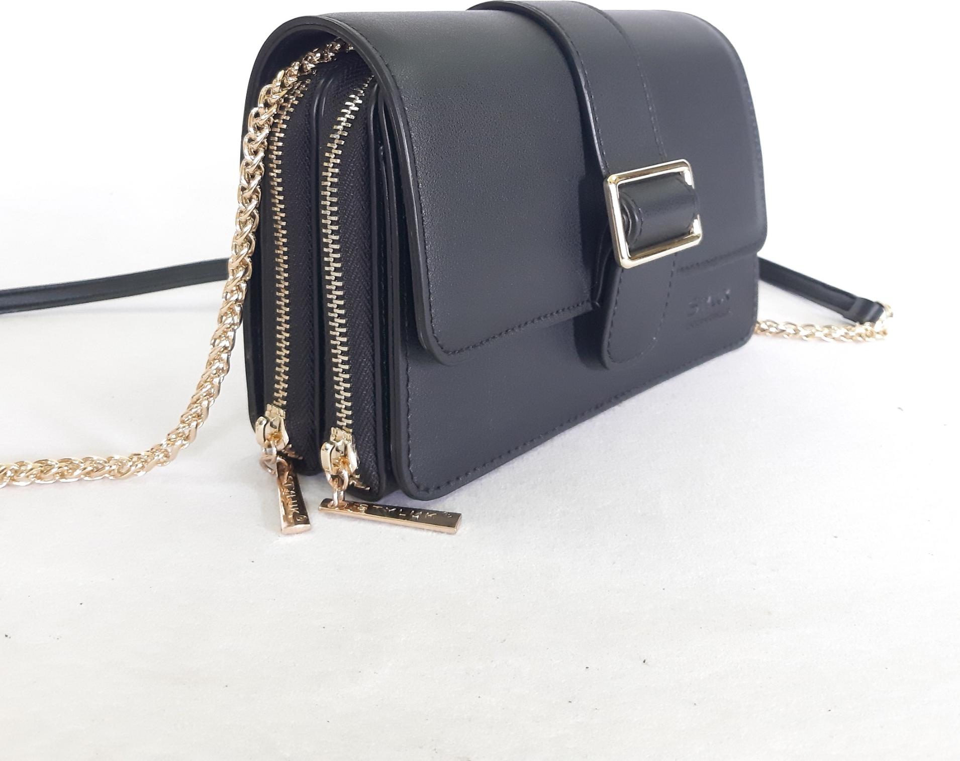 Túi xách nhỏ 2 ngăn khóa kéo CL-047BLK