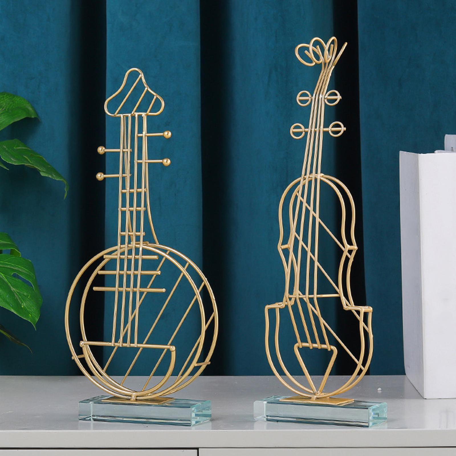 Music Instrument Statue Sculpture Figurine for Home Decor