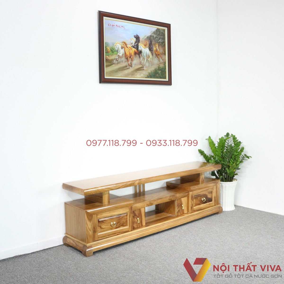 Kệ Tivi Gỗ Hương Xám Kiểu Nhật Đẹp Giá rẻ