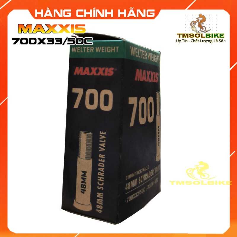 Săm, Ruột Xe Đạp MÁC XÍC 700x33/50C (33/50-622) AV48L Dùng được cho vỏ 33C - 50C Vành 700 Chất Lượng CAO