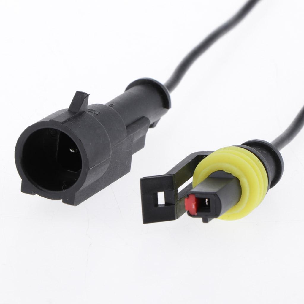 Car HID Electrical Wire Plug W/ 14AWG Cable Wire Harness Clips