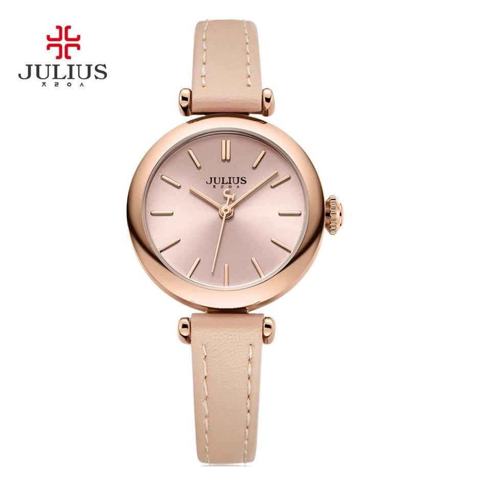 Đồng hồ nữ dây da Julius Ja-1018 xinh xắn