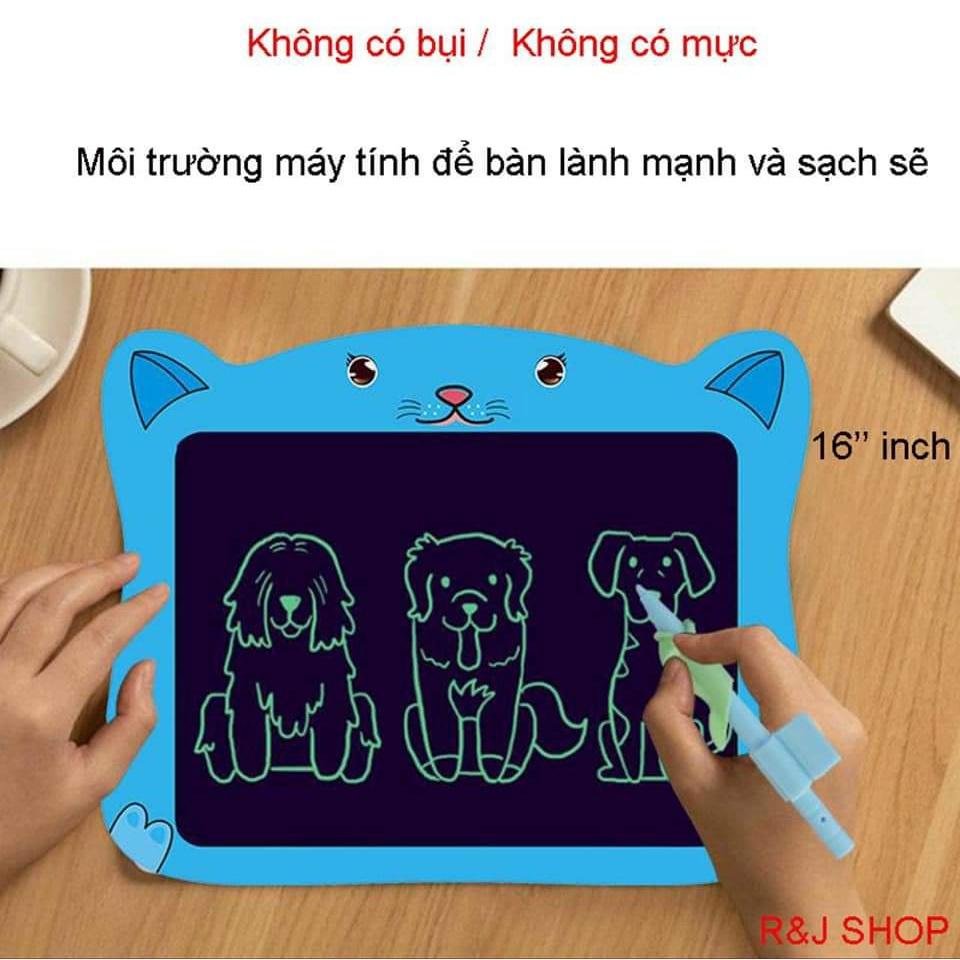 Bảng vẽ LCD thông minh kích cỡ lớn 16inch 15inch giúp bé viết ,vẽ.Sáng tạo Xoá bằng một nút nhấn