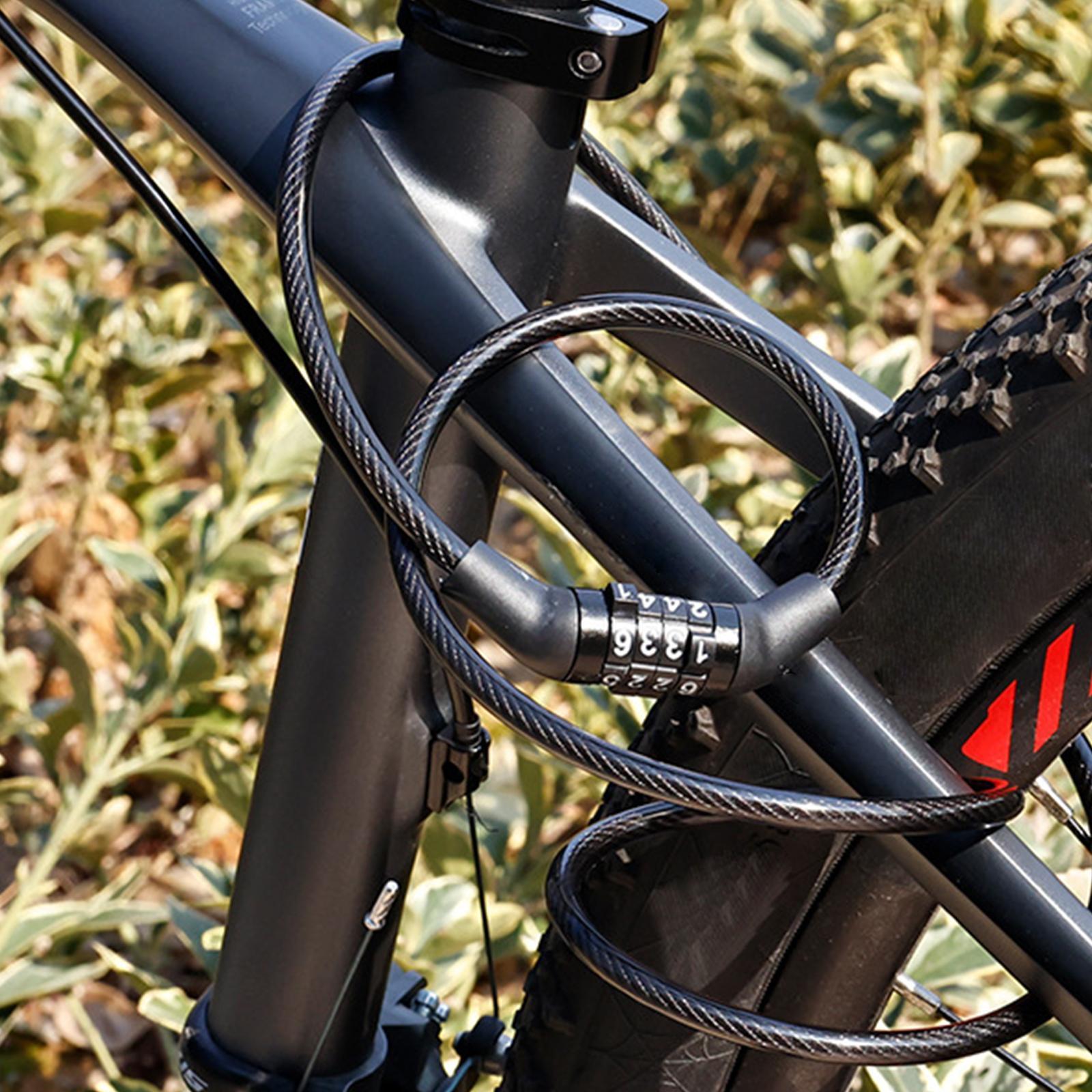 Lock Cable 4 Digit Resettable Bike Lock Cable